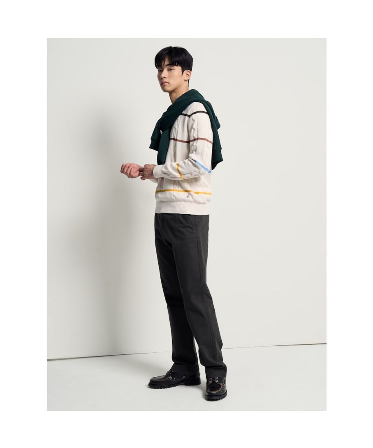 빈폴 멘(BEANPOLE MEN) 도비 텍스처 컴포트핏 치노 팬츠  애쉬