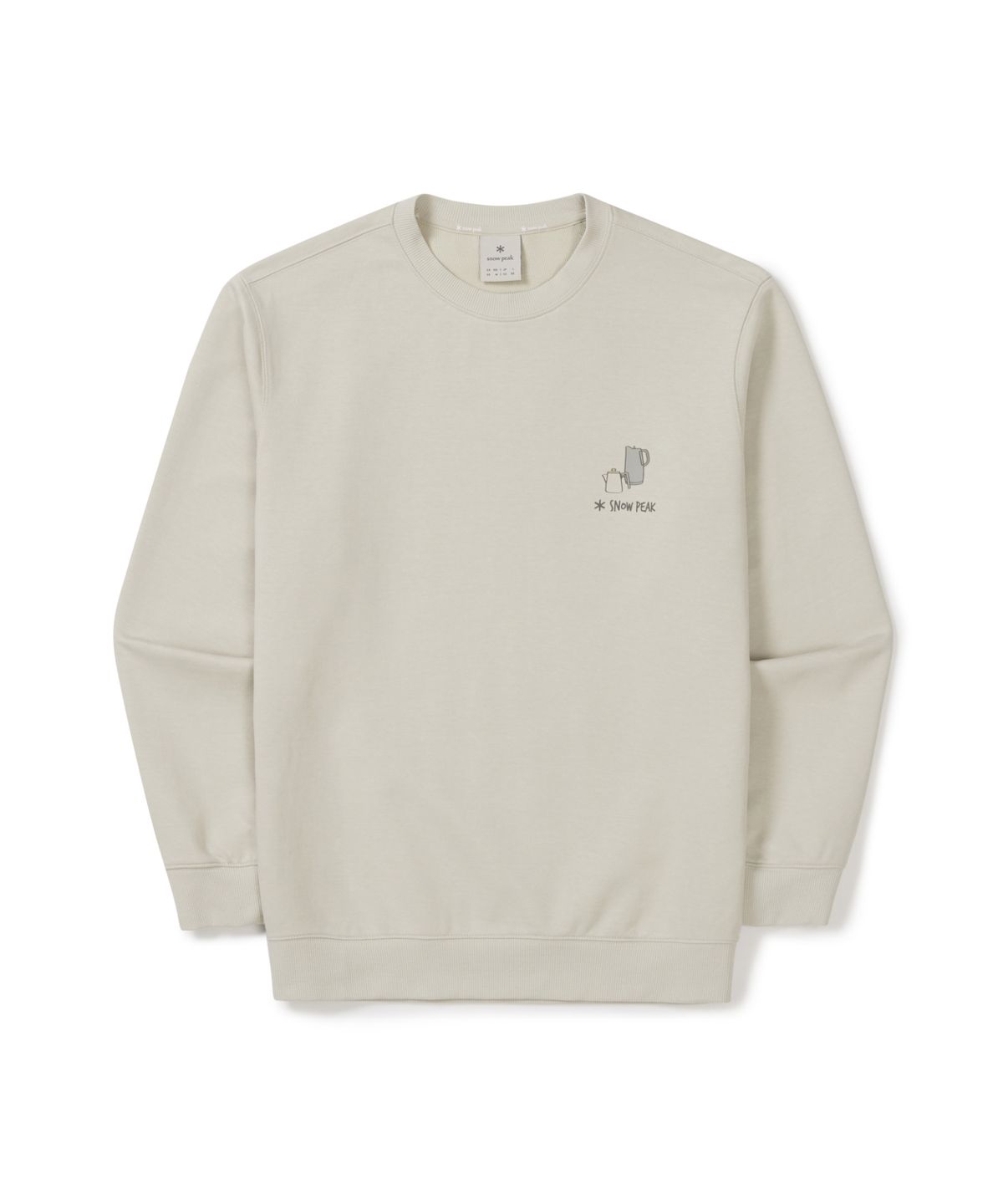 스노우피크 어패럴(SNOWPEAK APPAREL) 기어 그래픽 맨투맨 (S26SMFHT56) Light Beige
