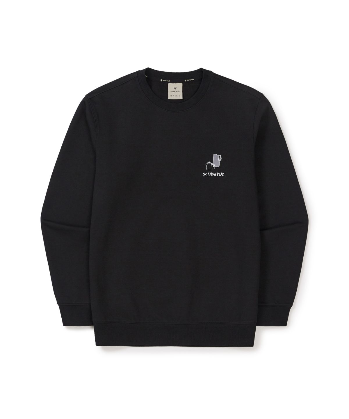 스노우피크 어패럴(SNOWPEAK APPAREL) 기어 그래픽 맨투맨 (S26SMFHT56) Black