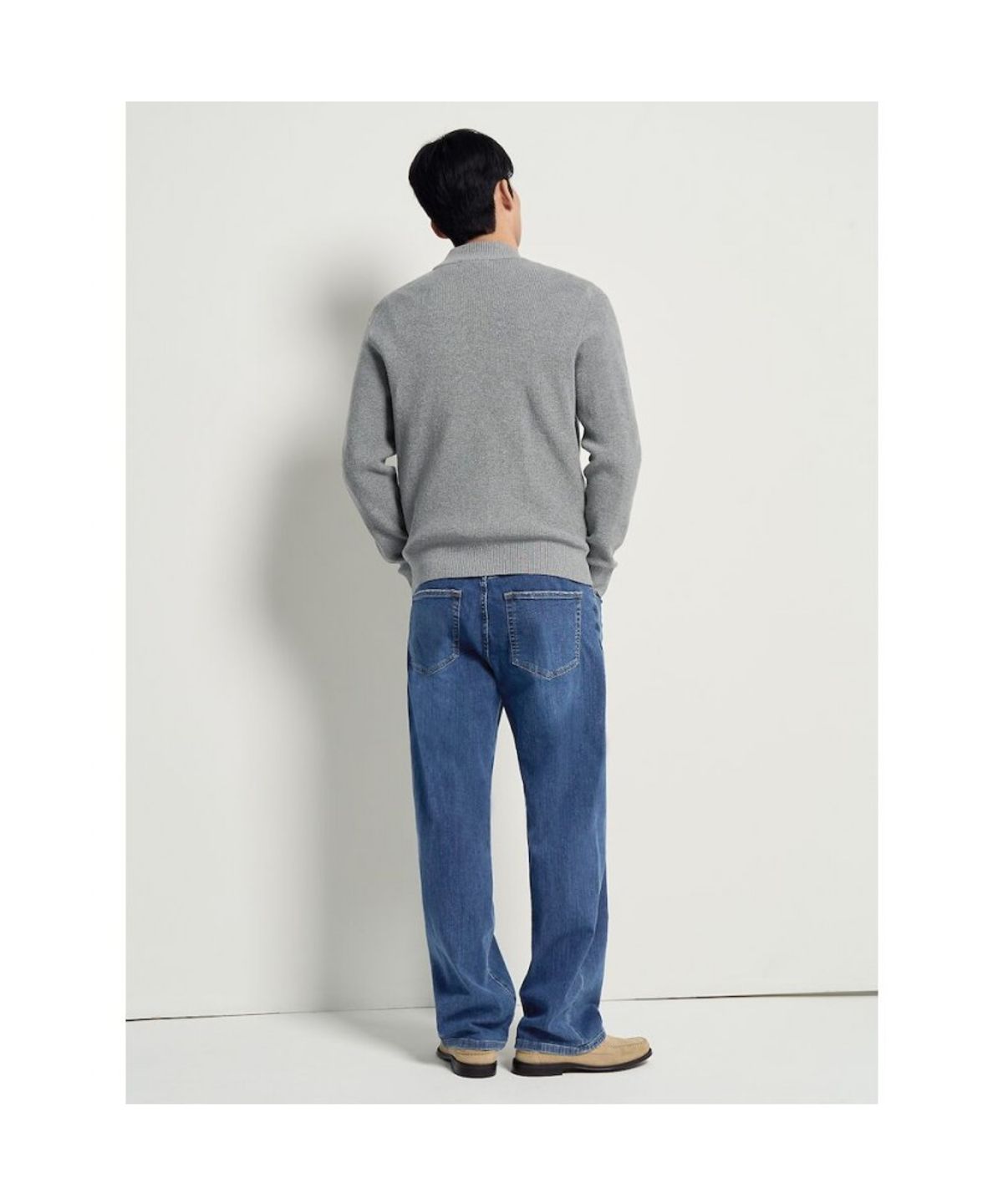 빈폴 멘(BEANPOLE MEN) 세미와이드 데님 팬츠  블루