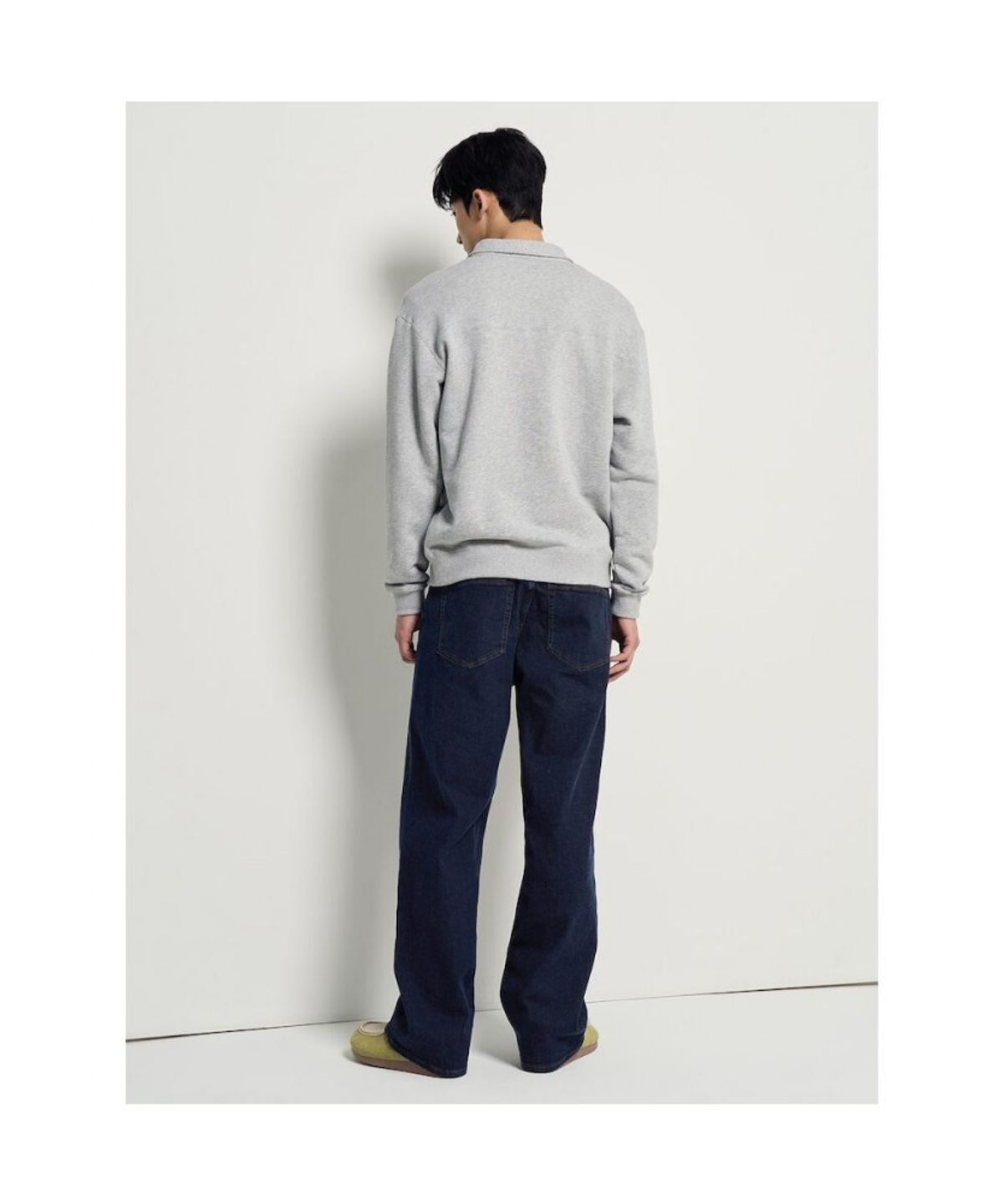 빈폴 멘(BEANPOLE MEN) 세미와이드 데님 팬츠  네이비