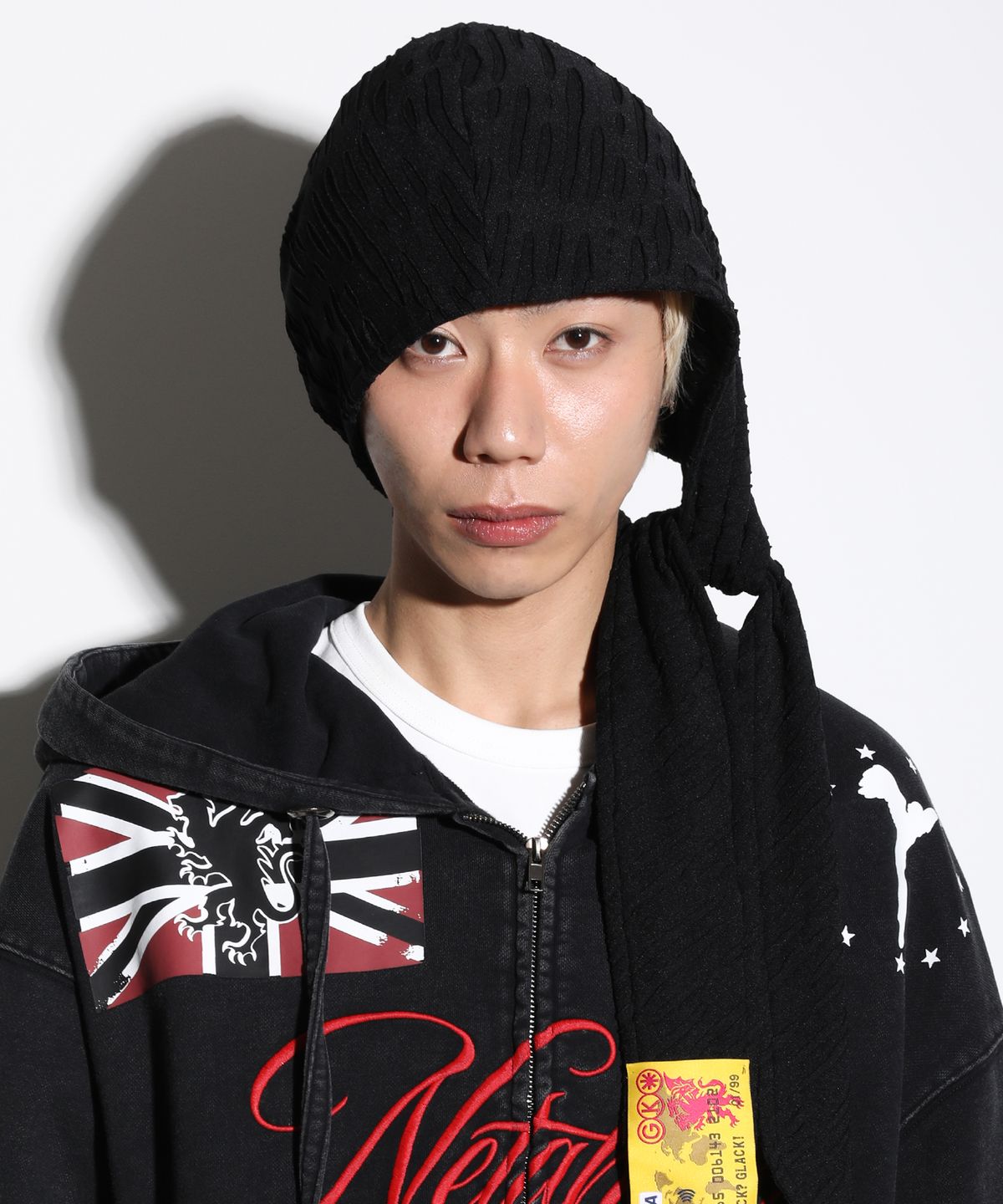 글랙(GLACK) GAC035 빈티지 써머 후드 바라클라바 (BLACK)