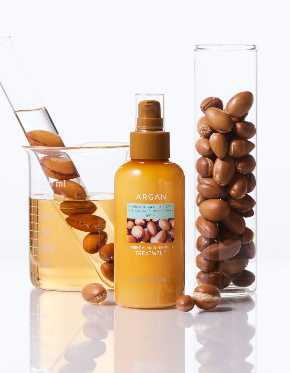 네이처리퍼블릭(NATURE REPUBLIC) [SET] 아르간 에센셜 대용량 헤어팩 + 노워시 트리트먼트 (470ml+160ml)