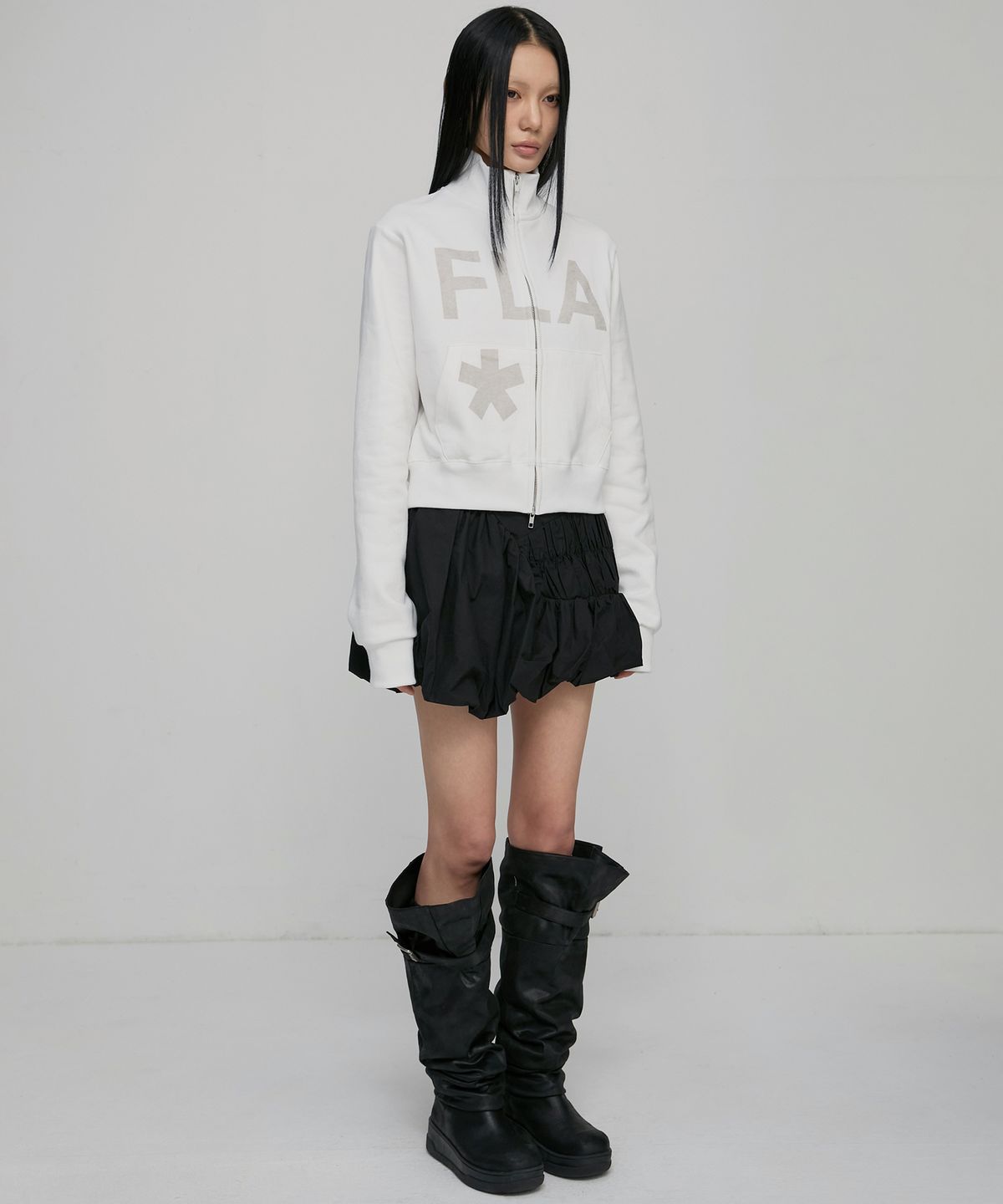 플레어업(FLAREUP) FLAREUP Zip Track Jacket (FL-107_Off White)