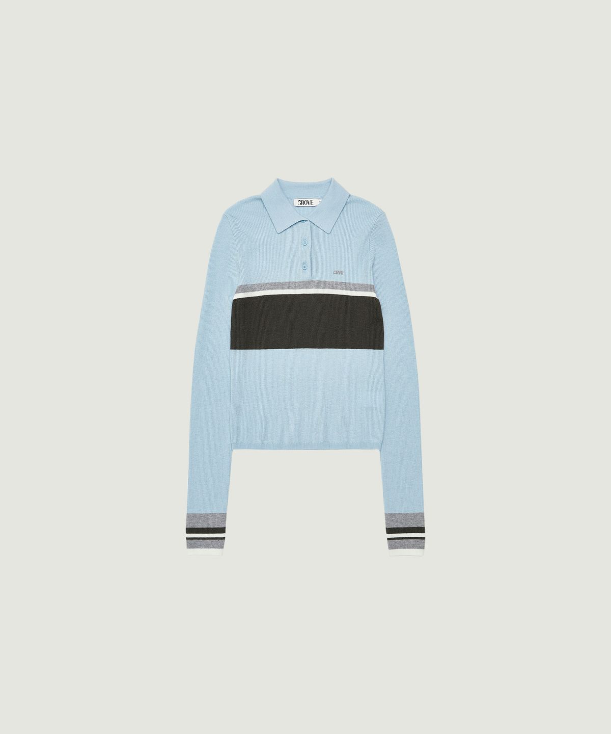 그로브(GROVE) VELIN COLLAR KNIT (LIGHT BLUE)