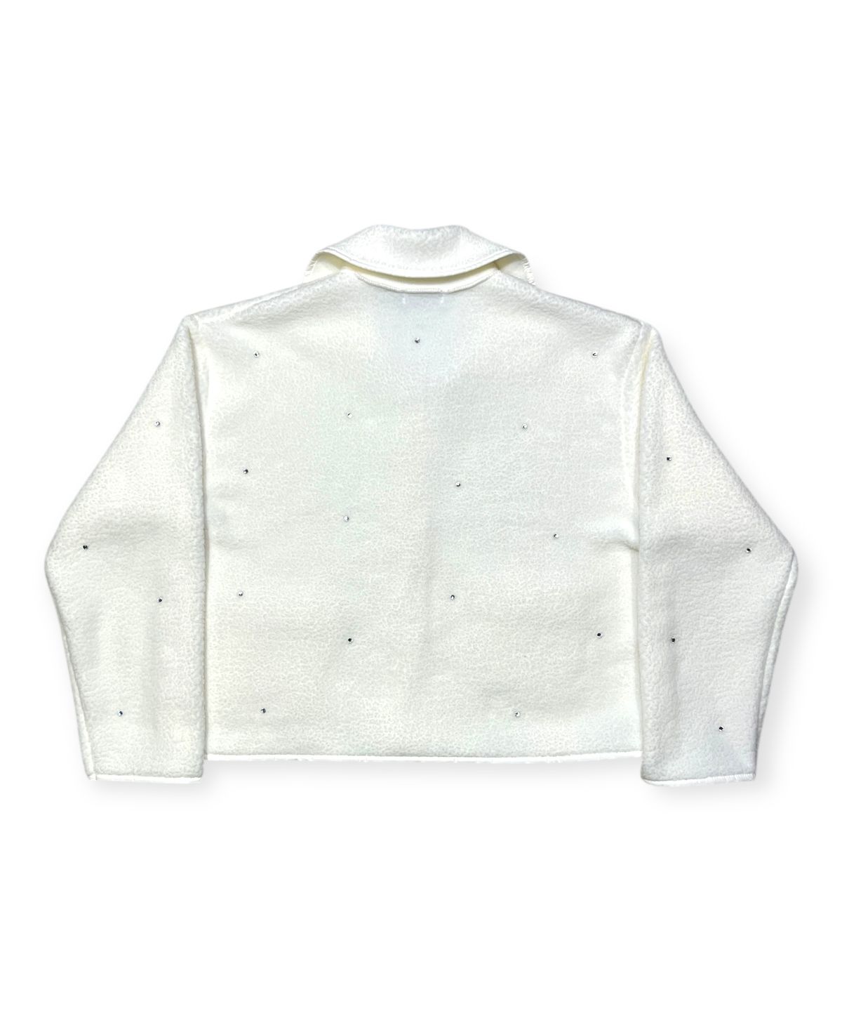 본슬리피(BORN SLIPPY) Soft Crystal Stud Fleece Jacket (Ivory)