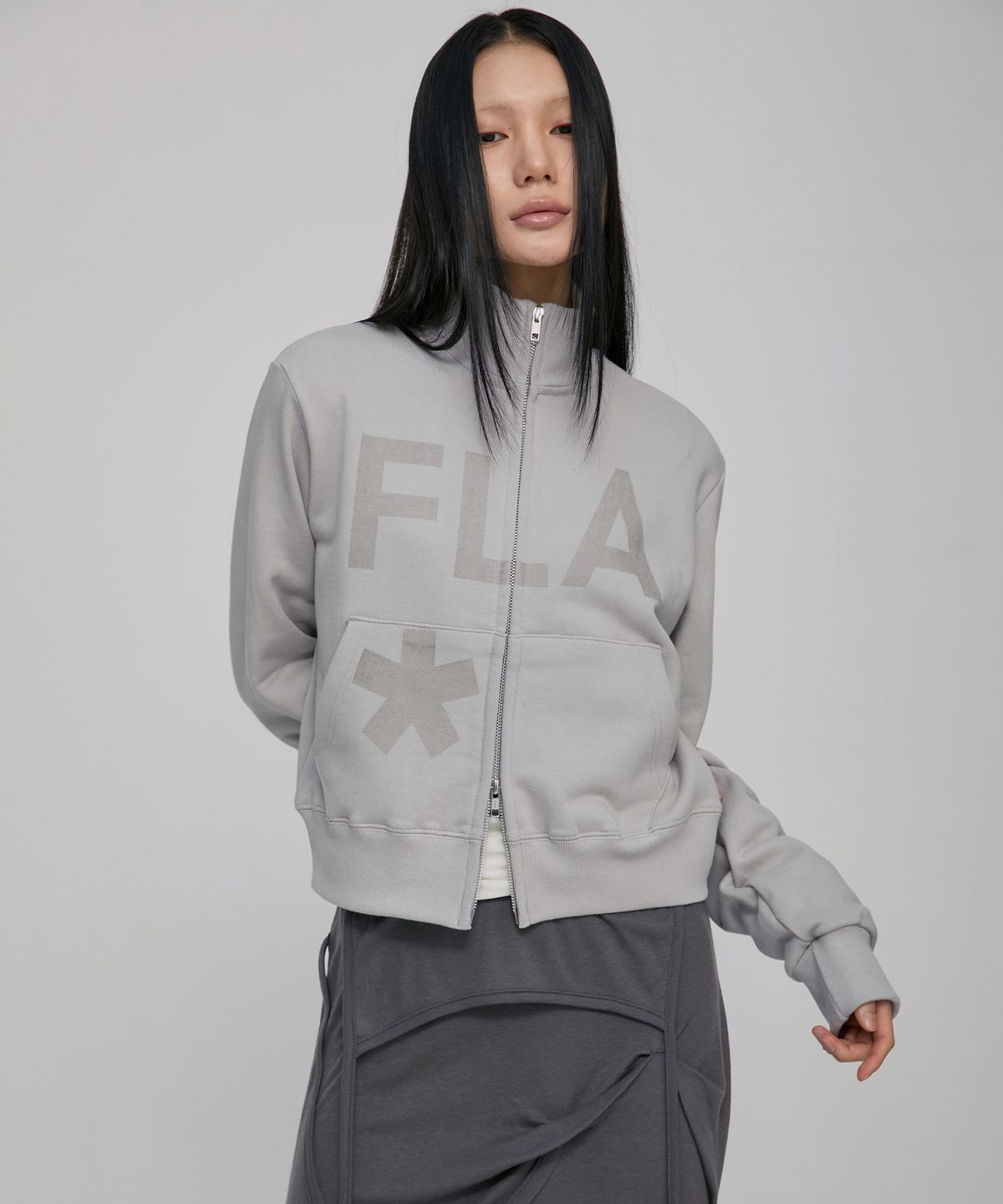 플레어업(FLAREUP) FLAREUP Zip Track Jacket (FL-107_Gray)