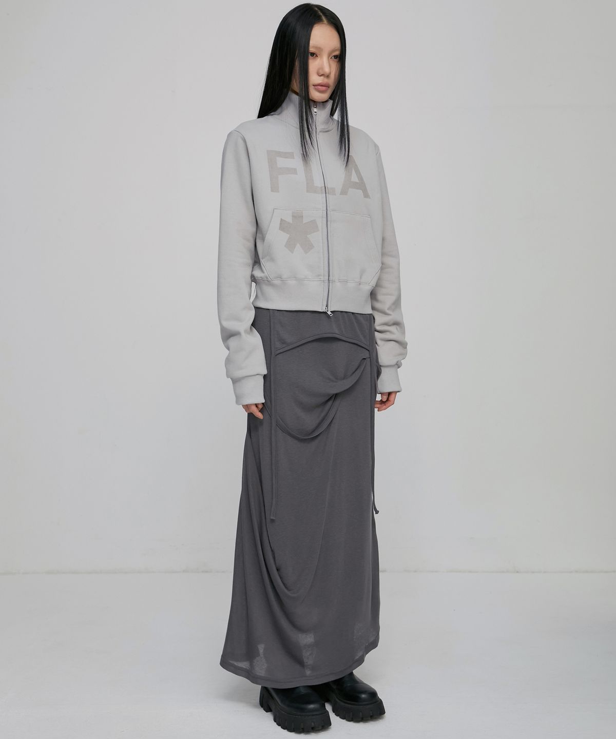플레어업(FLAREUP) FLAREUP Zip Track Jacket (FL-107_Gray)