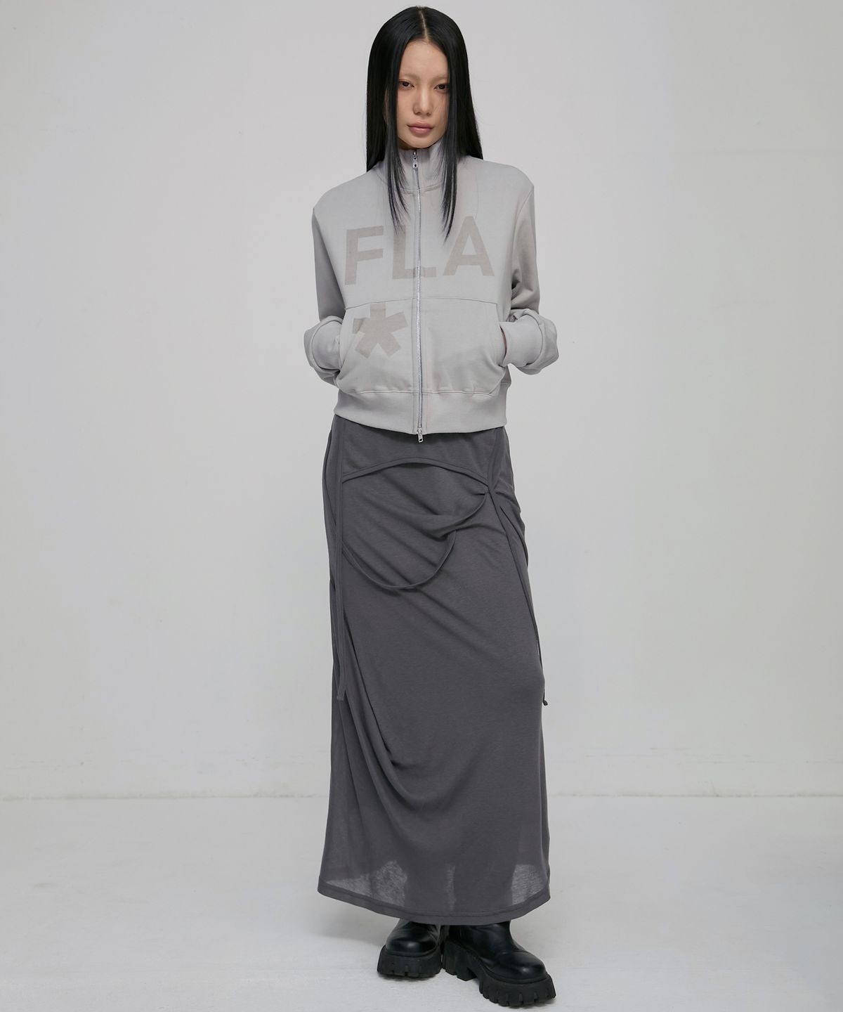 플레어업(FLAREUP) FLAREUP Zip Track Jacket (FL-107_Gray)