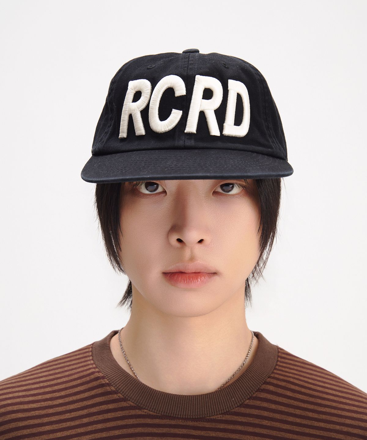 슬로우 레코드 하우스(SLOW RECORD HOUSE) 빈티지 워시드 RCRD 캡_블랙