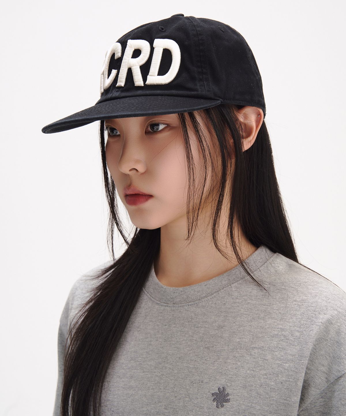 슬로우 레코드 하우스(SLOW RECORD HOUSE) 빈티지 워시드 RCRD 캡_블랙
