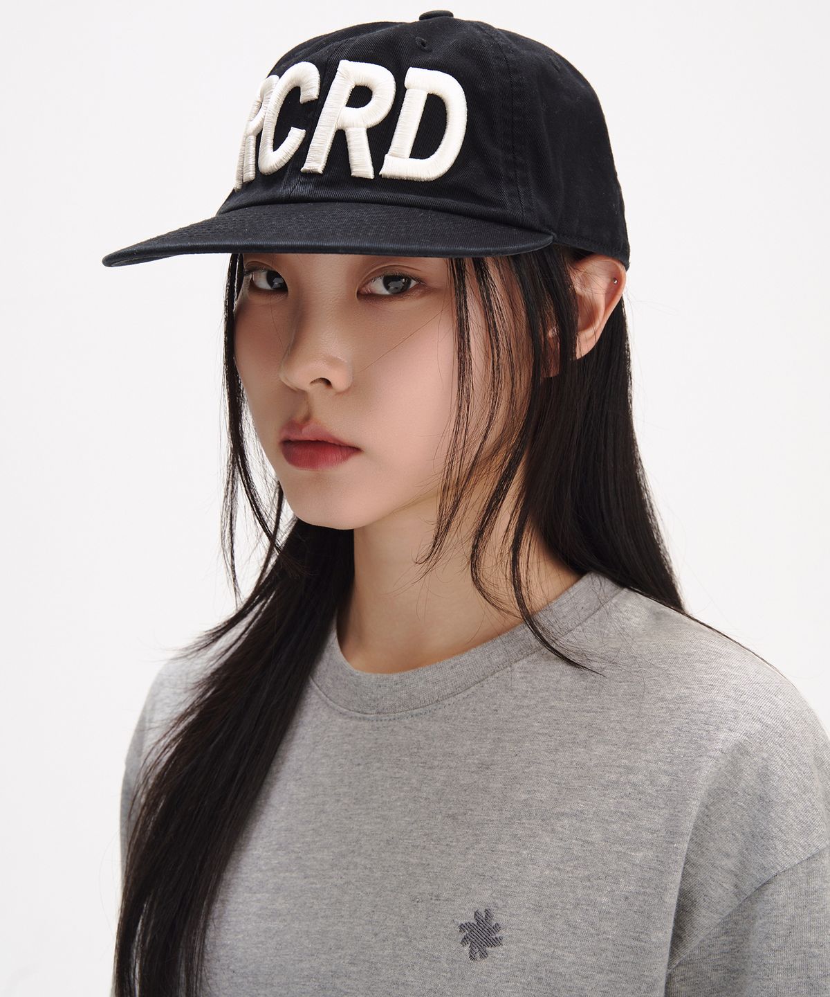 슬로우 레코드 하우스(SLOW RECORD HOUSE) 빈티지 워시드 RCRD 캡_블랙