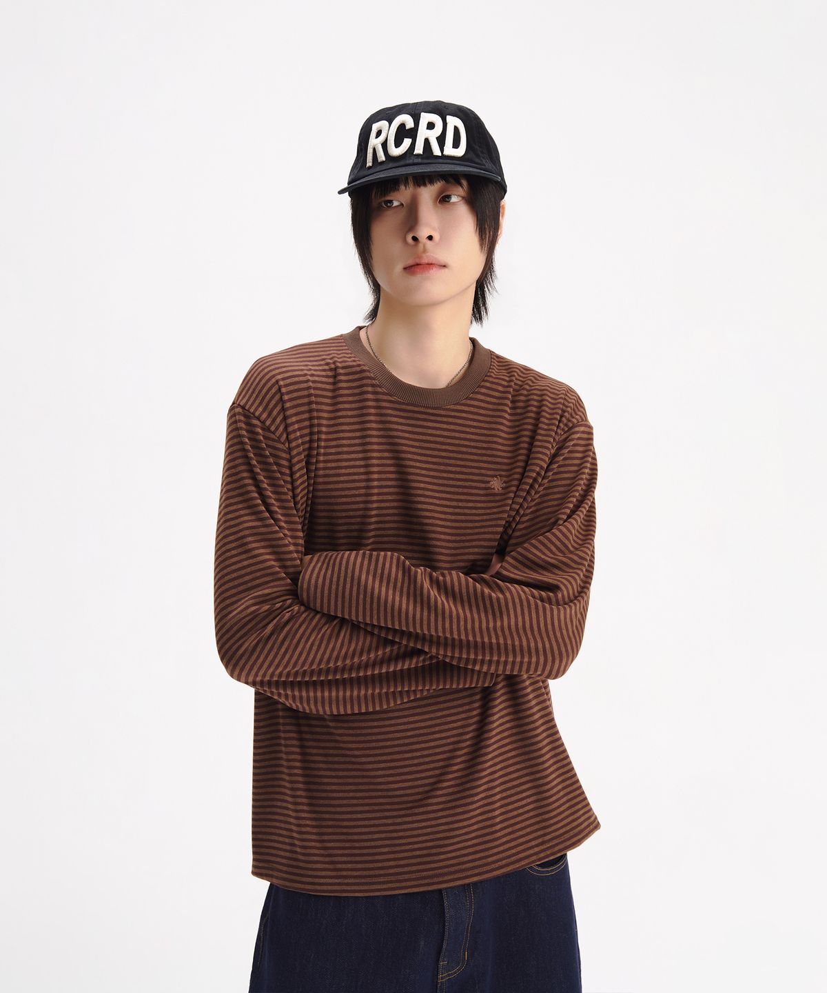 슬로우 레코드 하우스(SLOW RECORD HOUSE) 빈티지 워시드 RCRD 캡_블랙