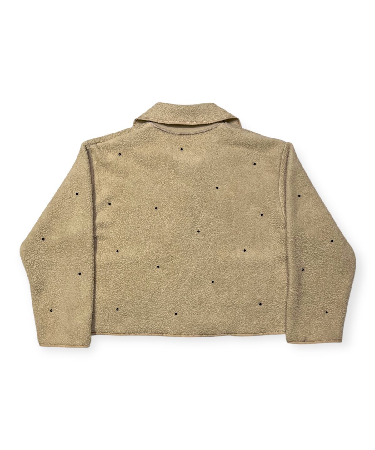 본슬리피(BORN SLIPPY) Soft Crystal Stud Fleece Jacket (Sand Beige)