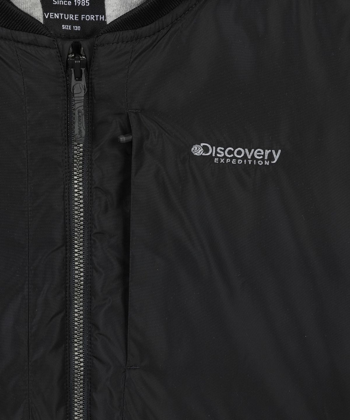 디스커버리 키즈(DISCOVERY KIDS) 키즈 후드 디태처블 봄버 패딩 점퍼 (BLACK)