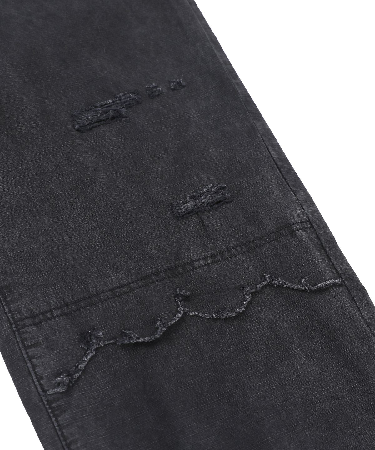 엑스톤즈(XTONZ) XP325 그런지 레이어드 워싱 코튼 팬츠 (BLACK)