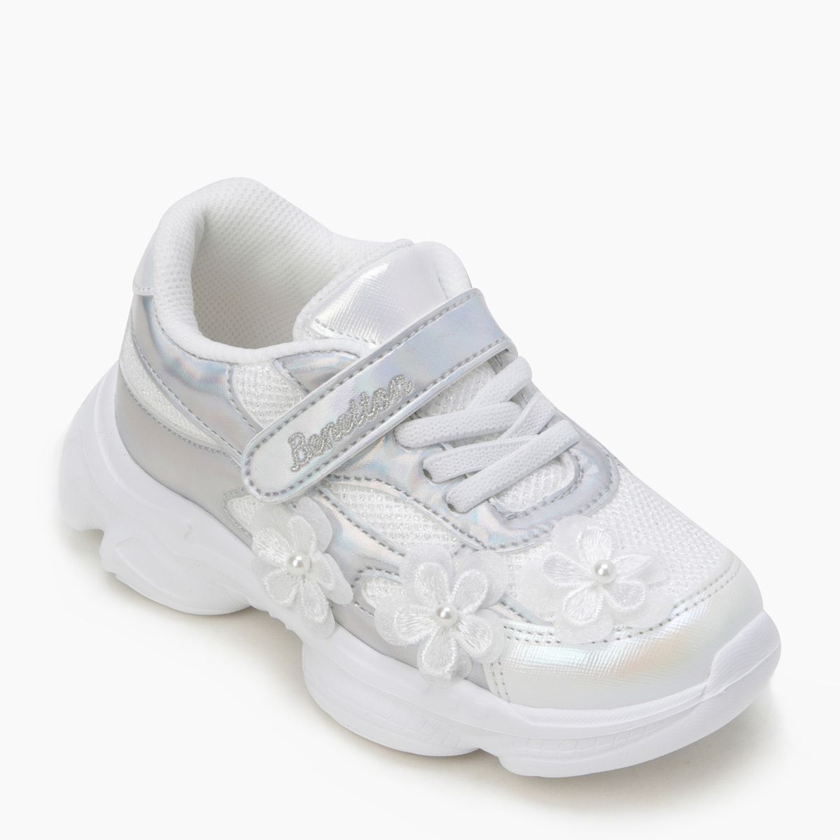 베네통키즈(BENETTONKIDS) 글리터 블룸 운동화_QCSH03611WH