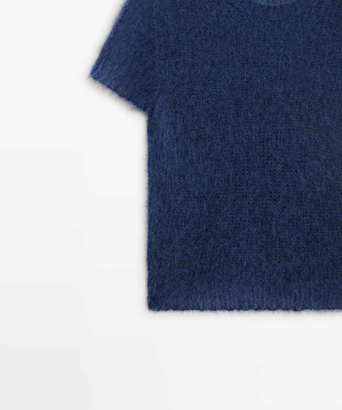 마시모두띠(MASSIMO DUTTI) 알파카 블렌드 반팔 니트 스웨터