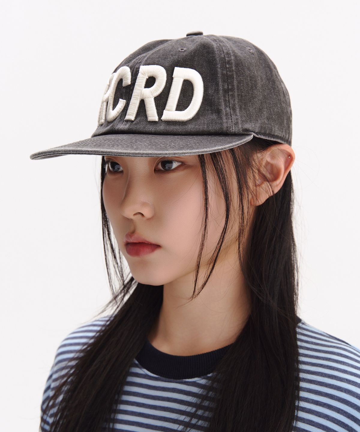슬로우 레코드 하우스(SLOW RECORD HOUSE) 빈티지 워시드 RCRD 캡_챠콜
