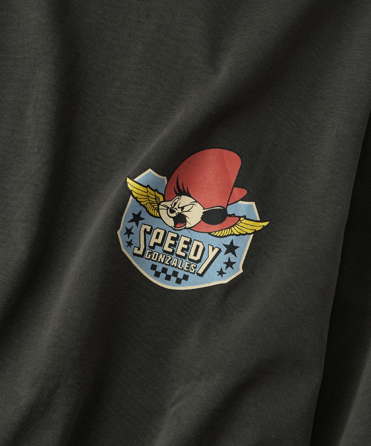 아웃스탠딩(OUTSTANDING) [LOONEY TUNES] LONG SLEEVE(SPEEDY GONZALES)_CHARCOAL