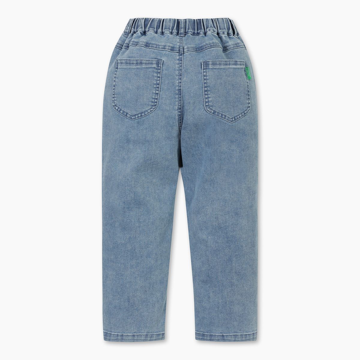 베네통키즈(BENETTONKIDS) 컬러스 데님 배기 팬츠_QADP04611BL
