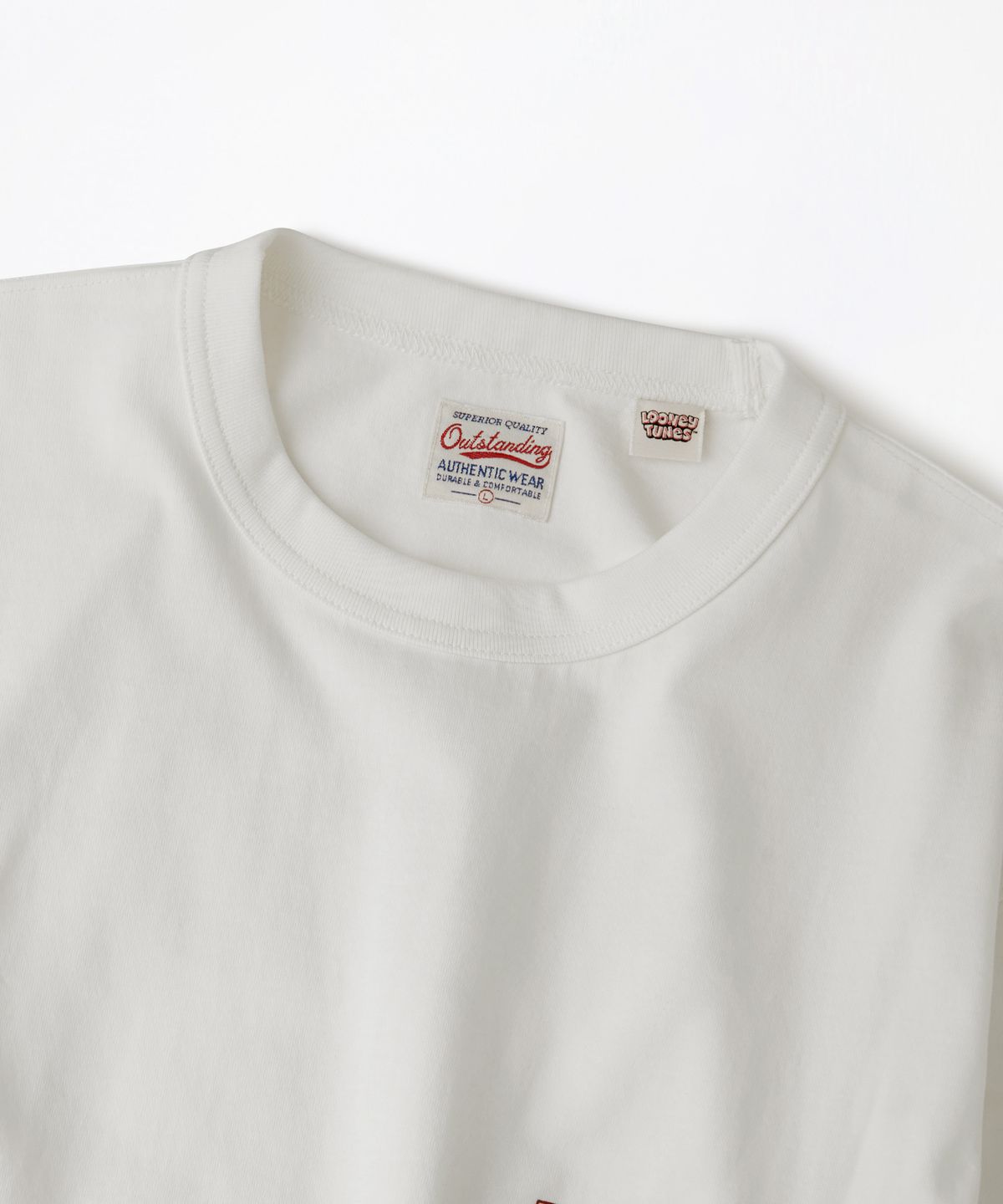 아웃스탠딩(OUTSTANDING) [LOONEY TUNES] LONG SLEEVE(ROAD RUNNER)_OFF WHITE