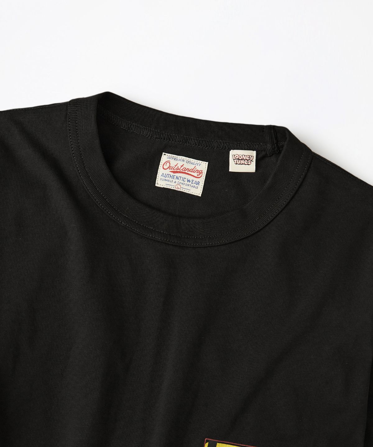 아웃스탠딩(OUTSTANDING) [LOONEY TUNES] LONG SLEEVE(ROAD RUNNER)_BLACK