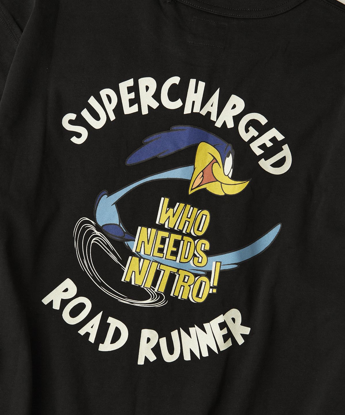 아웃스탠딩(OUTSTANDING) [LOONEY TUNES] LONG SLEEVE(ROAD RUNNER)_BLACK