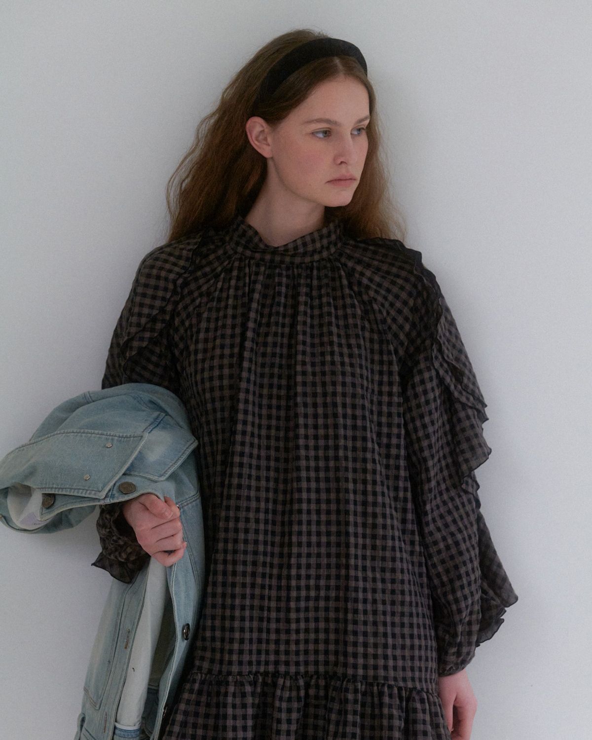 에핑글러(EPINGLER) RUFFLE DRESS - OREO CHECK