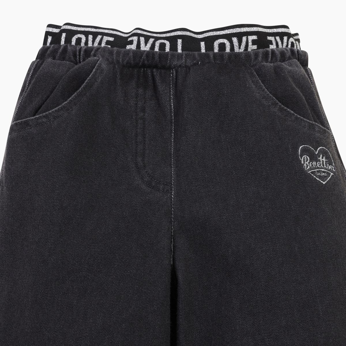 베네통키즈(BENETTONKIDS) 펄 밴딩 부츠컷 말랑 팬츠_QALG01611CC
