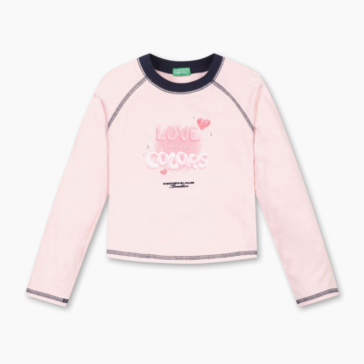 베네통키즈(BENETTONKIDS) 다이어리 그래픽 티셔츠_QATS14611LP