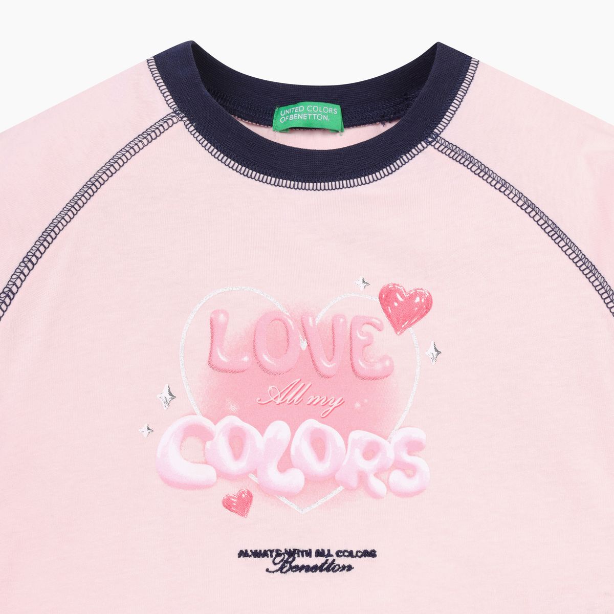 베네통키즈(BENETTONKIDS) 다이어리 그래픽 티셔츠_QATS14611LP