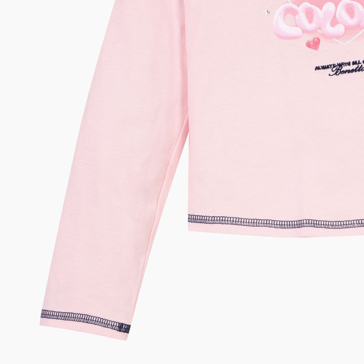 베네통키즈(BENETTONKIDS) 다이어리 그래픽 티셔츠_QATS14611LP