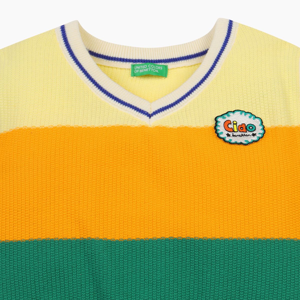 베네통키즈(BENETTONKIDS) 컬러팝 블럭 니트 베스트_QAKP03611MU