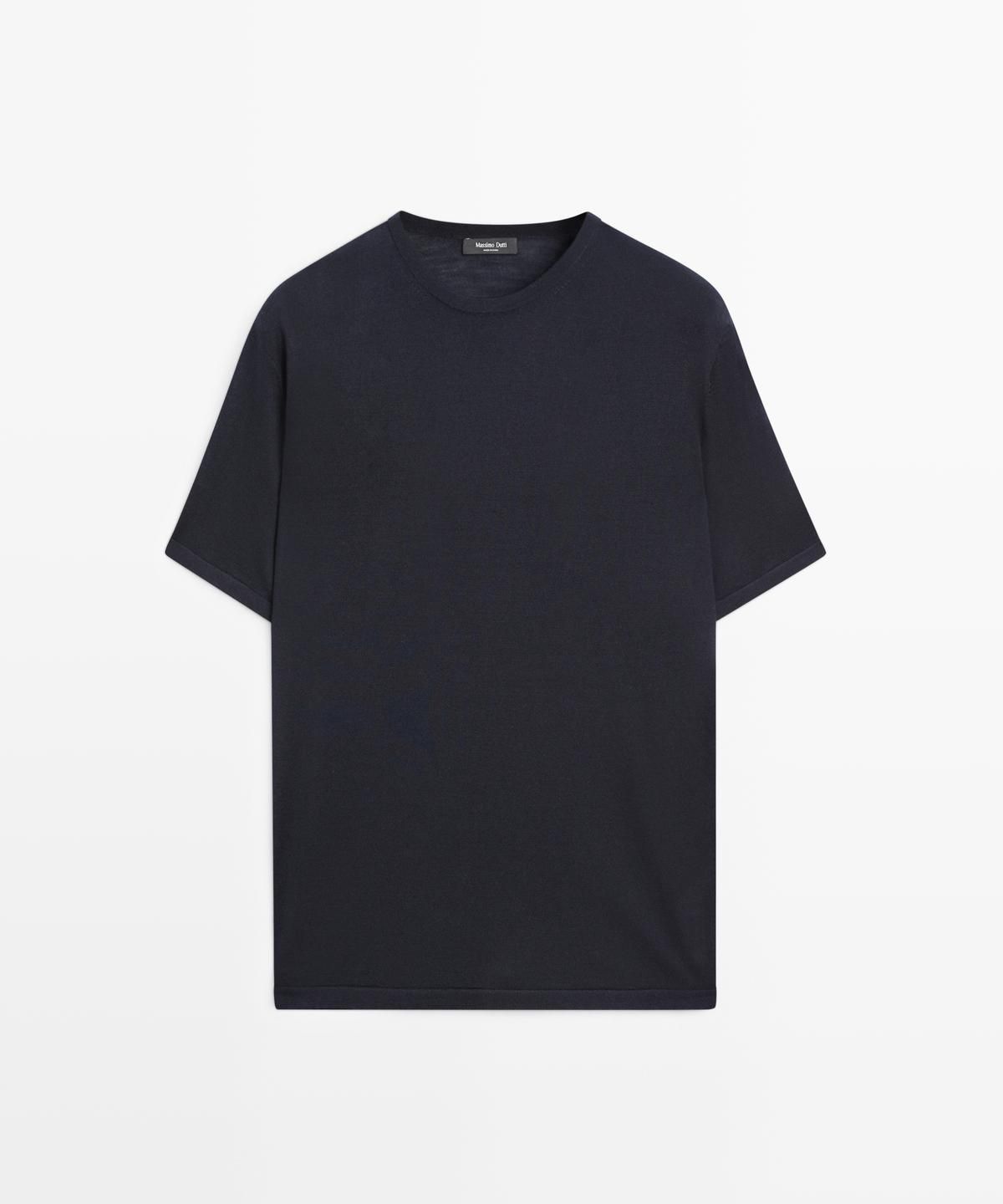 마시모두띠(MASSIMO DUTTI) 울 혼방 반팔 니트