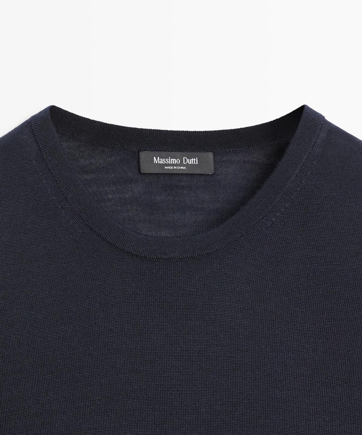 마시모두띠(MASSIMO DUTTI) 울 혼방 반팔 니트