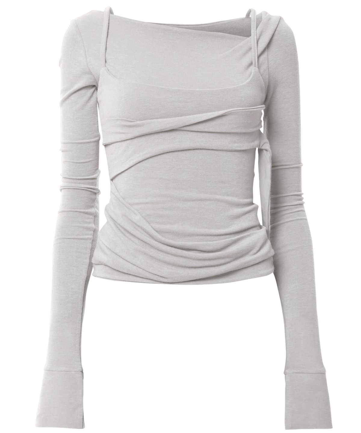 플레어업(FLAREUP) Layered Bustier Long Sleeve (FL-105_Cloud White)