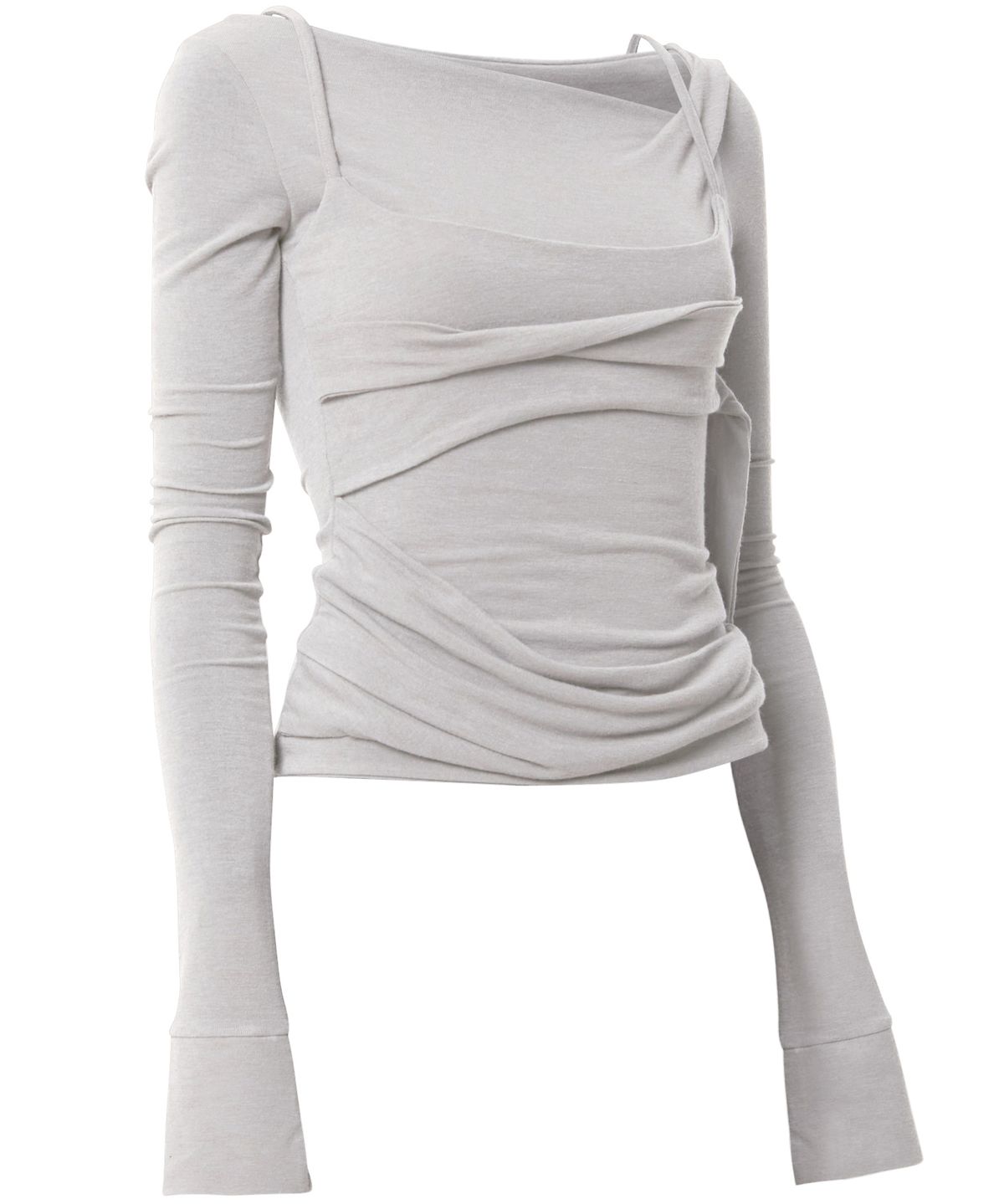 플레어업(FLAREUP) Layered Bustier Long Sleeve (FL-105_Cloud White)