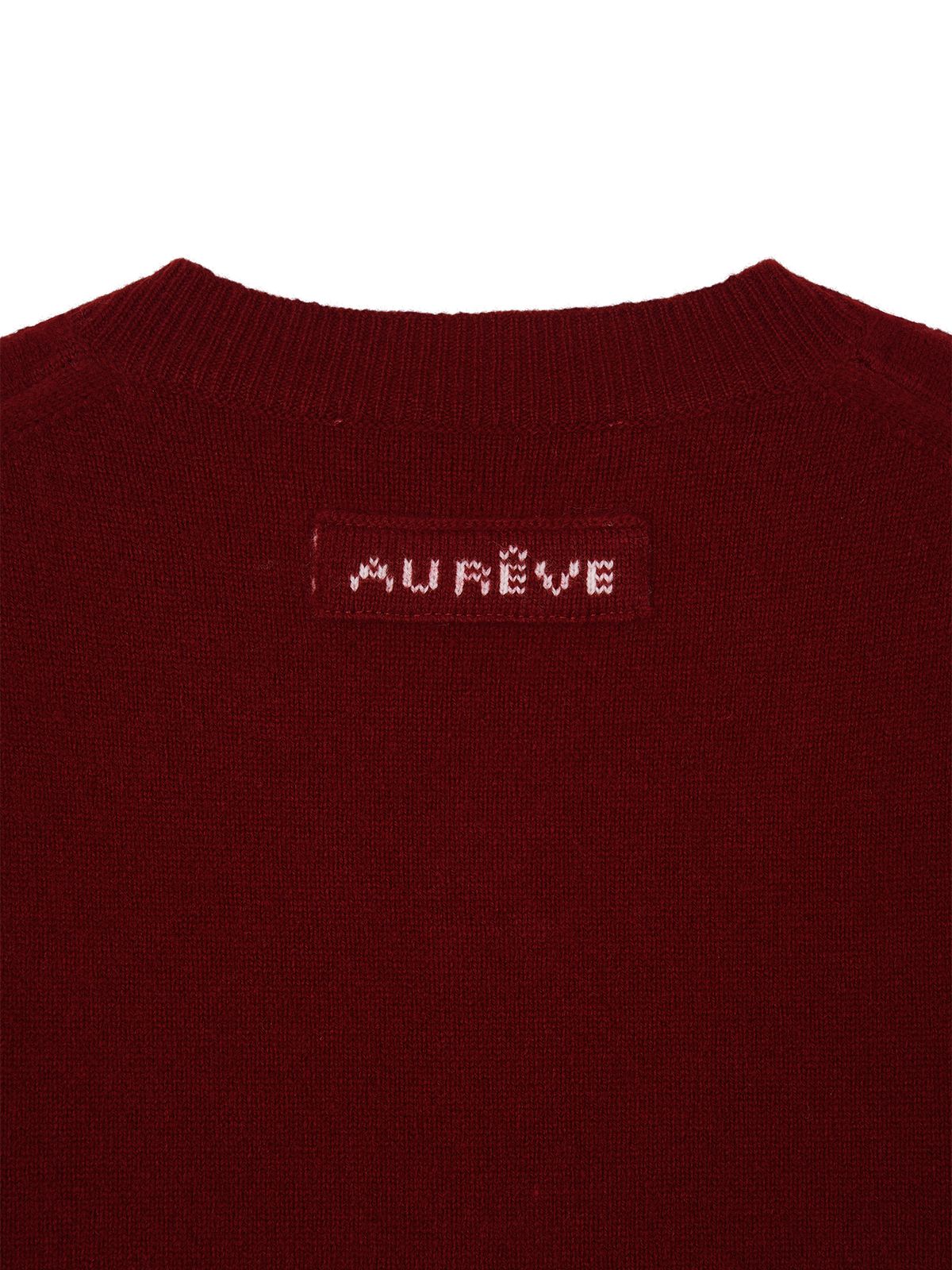 오헤브(AU RÊVE) 레아 울 가디건 보르도