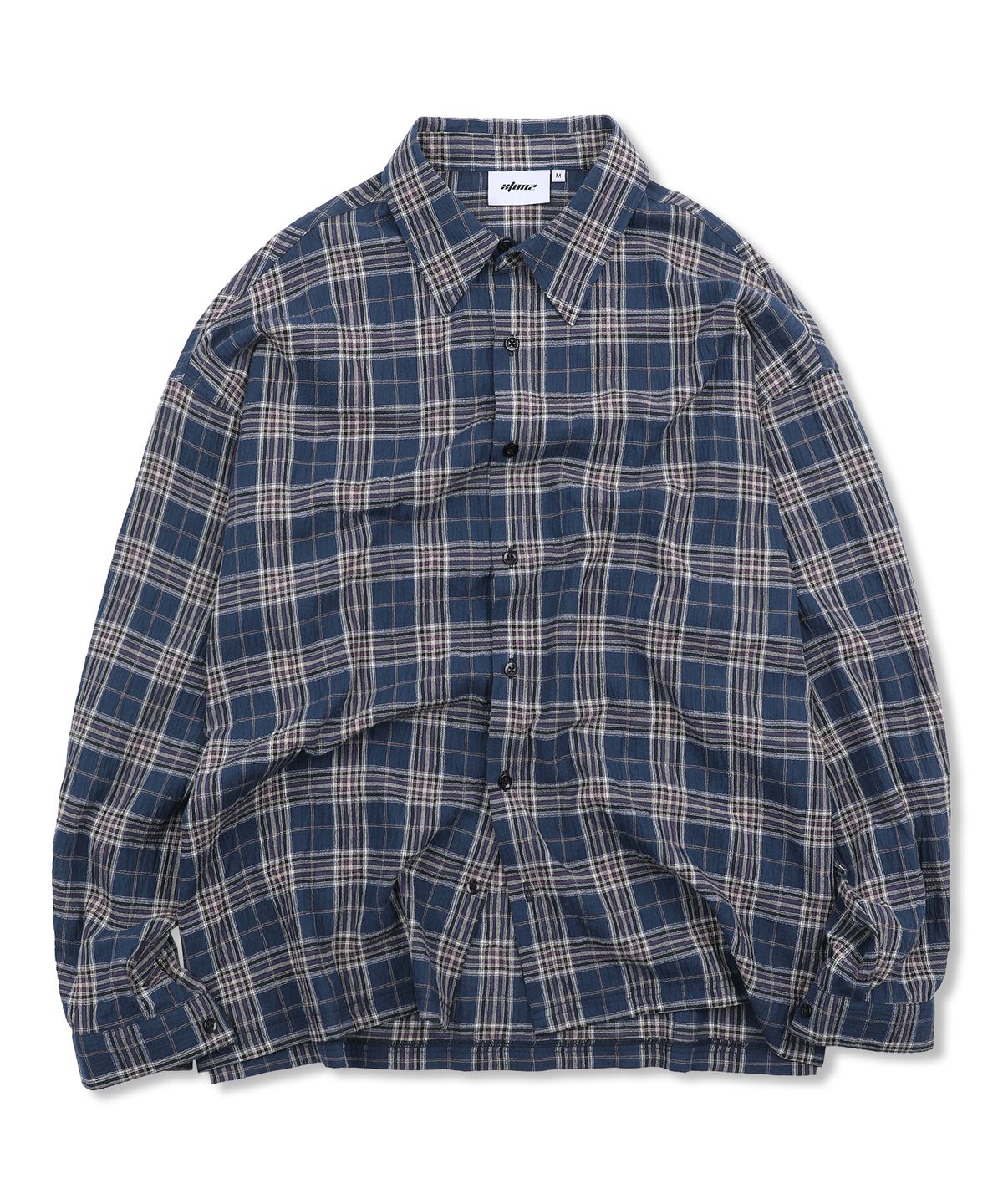 엑스톤즈(XTONZ) XTS042 라이트 체크 셔츠 (NAVY)