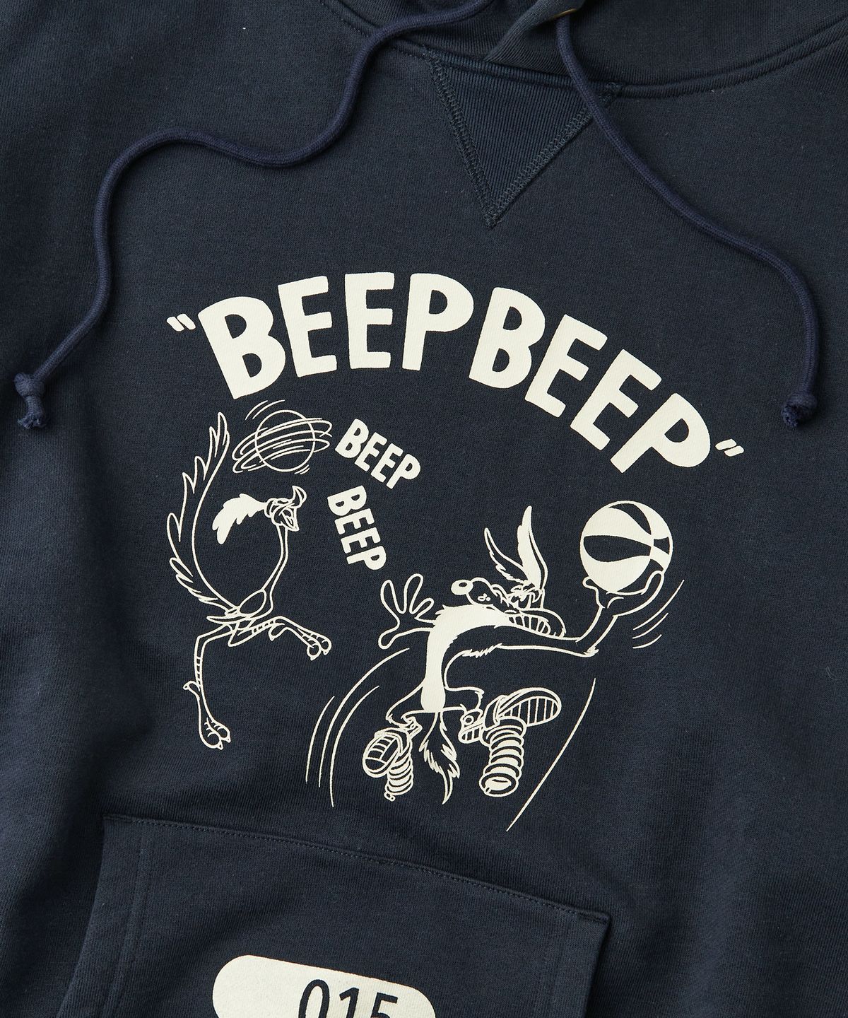 아웃스탠딩(OUTSTANDING) [LOONEY TUNES] HOOD SWEAT(BEEP BEEP)_NAVY