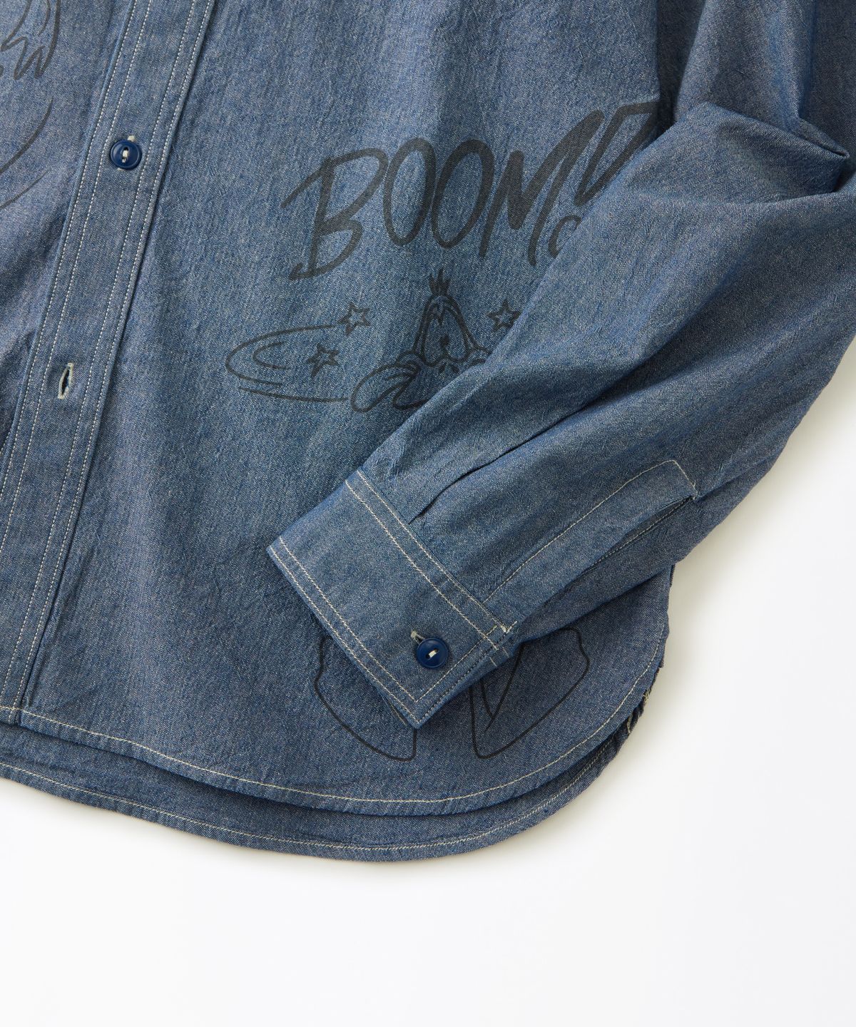 아웃스탠딩(OUTSTANDING) [LOONEY TUNES] USN CHAMBRAY SHIRT_L.BLUE