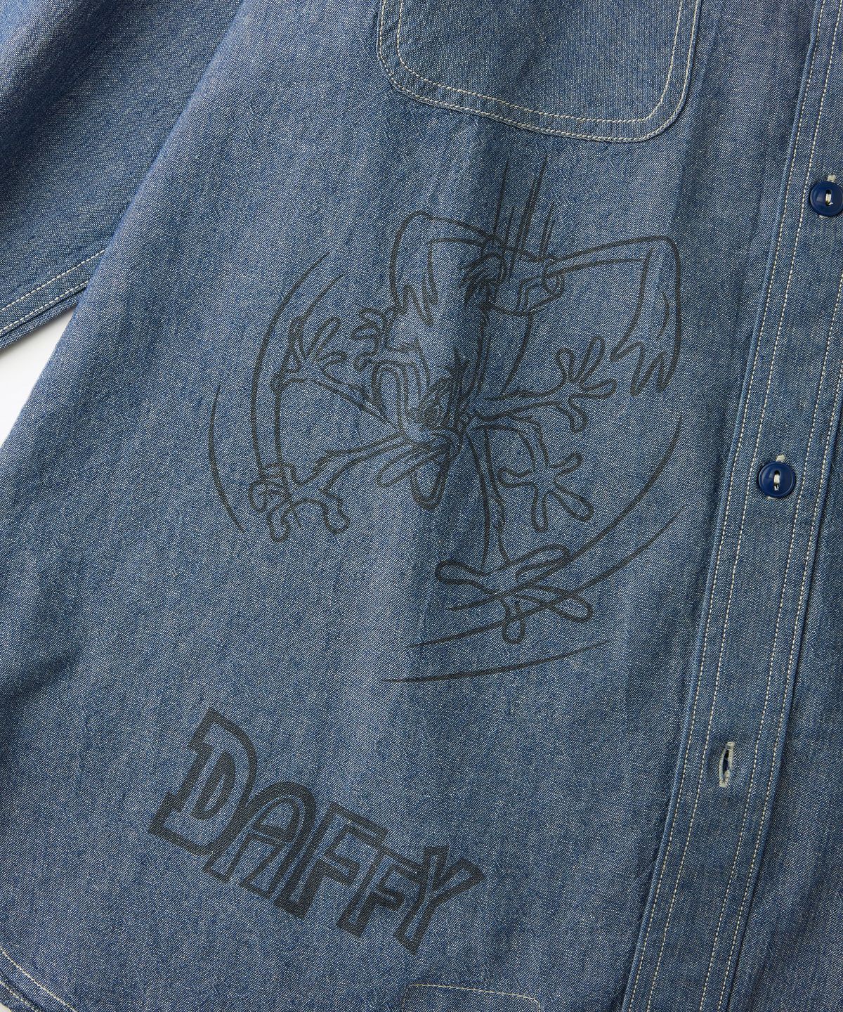 아웃스탠딩(OUTSTANDING) [LOONEY TUNES] USN CHAMBRAY SHIRT_L.BLUE