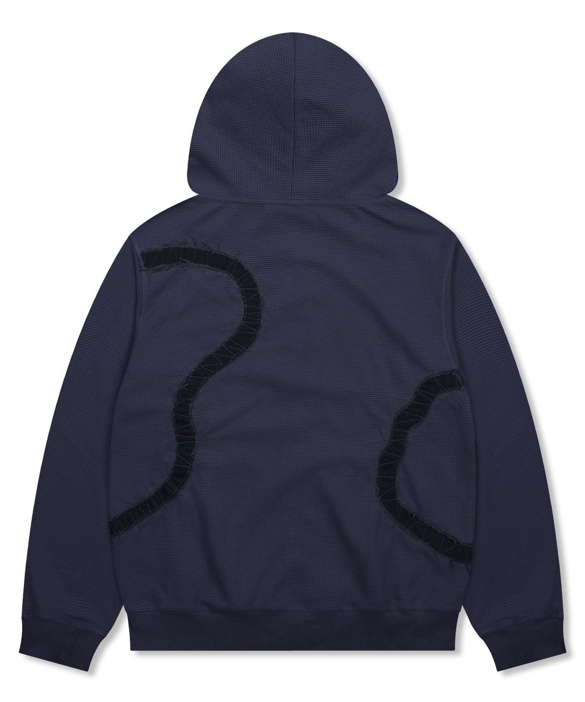 엑스톤즈(XTONZ) XTT151 플로우 아플리케 와플 후드 집업 (NAVY)