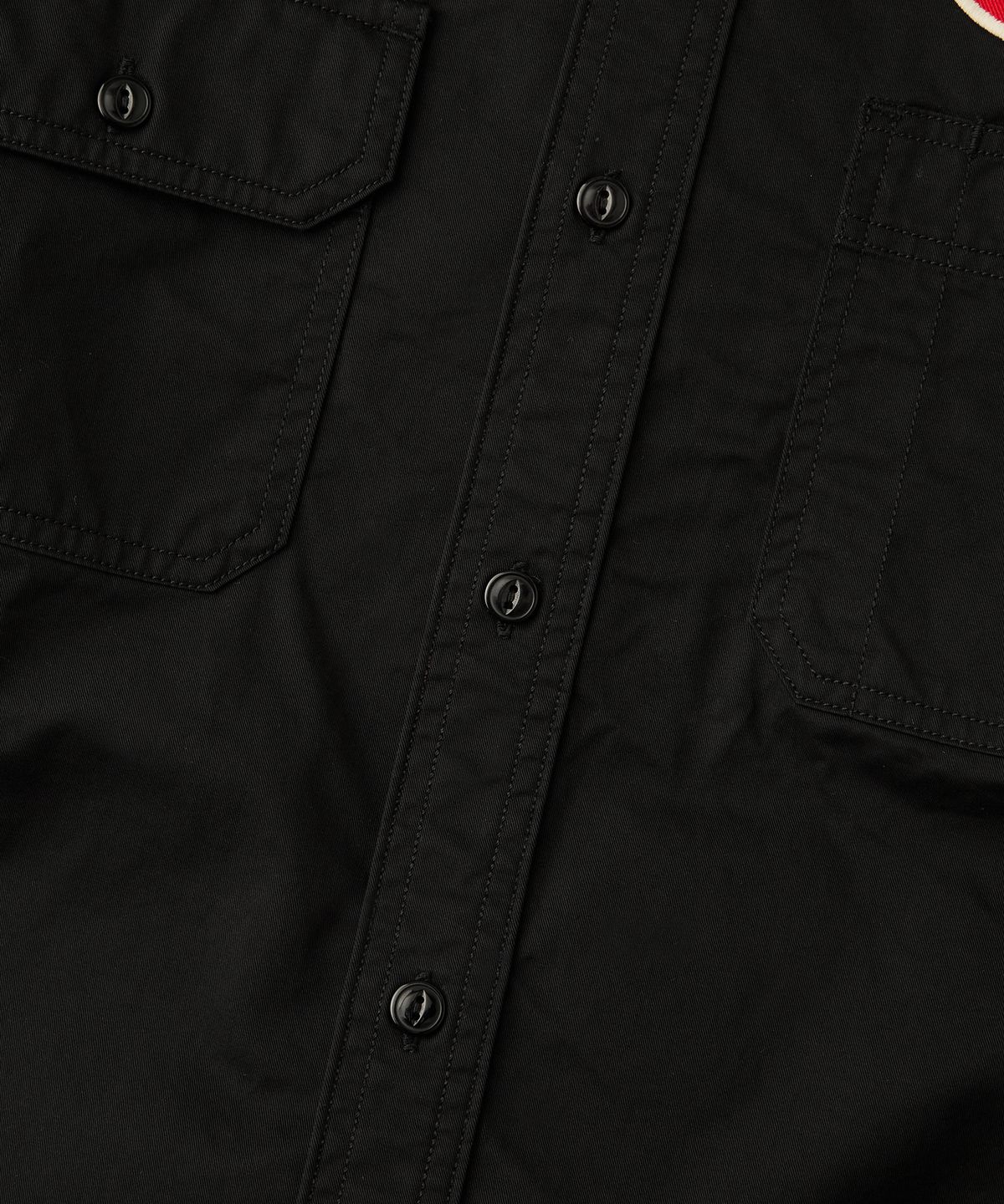 아웃스탠딩(OUTSTANDING) [LOONEY TUNES] TRIPLE STITCH MECHANIC SHIRT_BLACK
