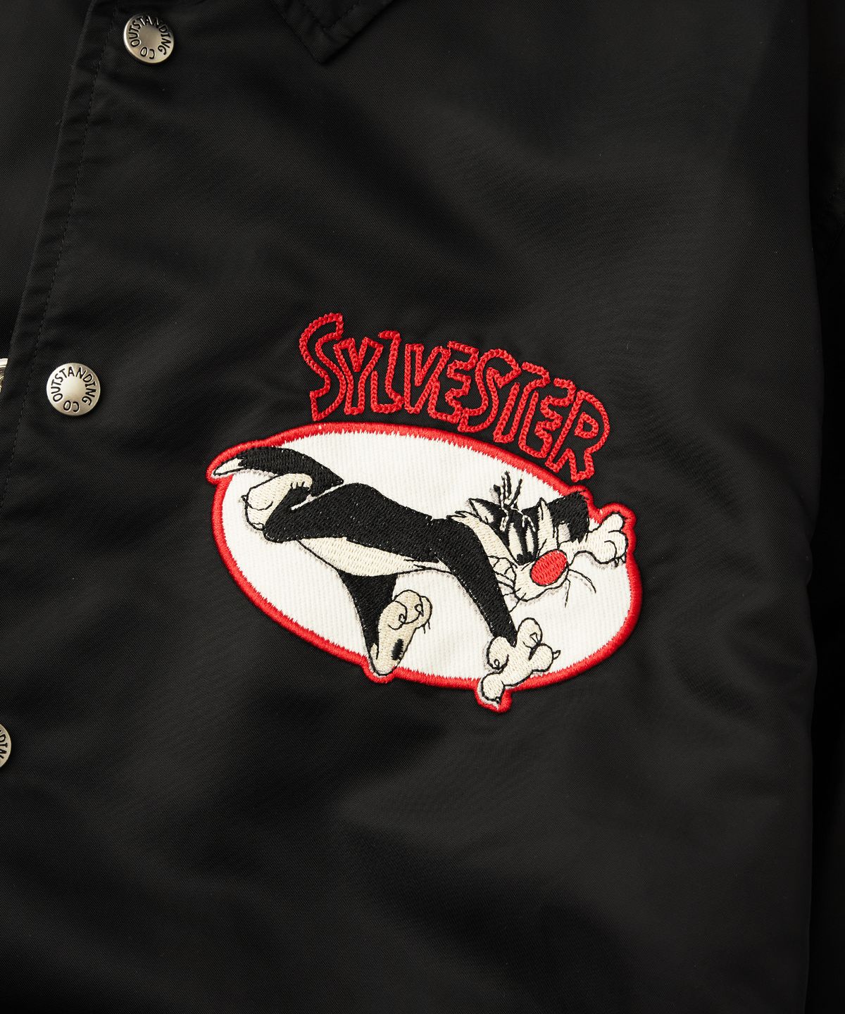 아웃스탠딩(OUTSTANDING) [LOONEY TUNES] WAPPEN COACH JACKET_BLACK