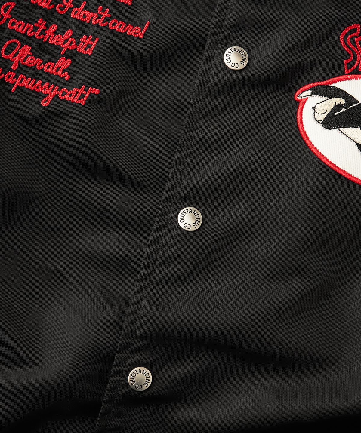 아웃스탠딩(OUTSTANDING) [LOONEY TUNES] WAPPEN COACH JACKET_BLACK