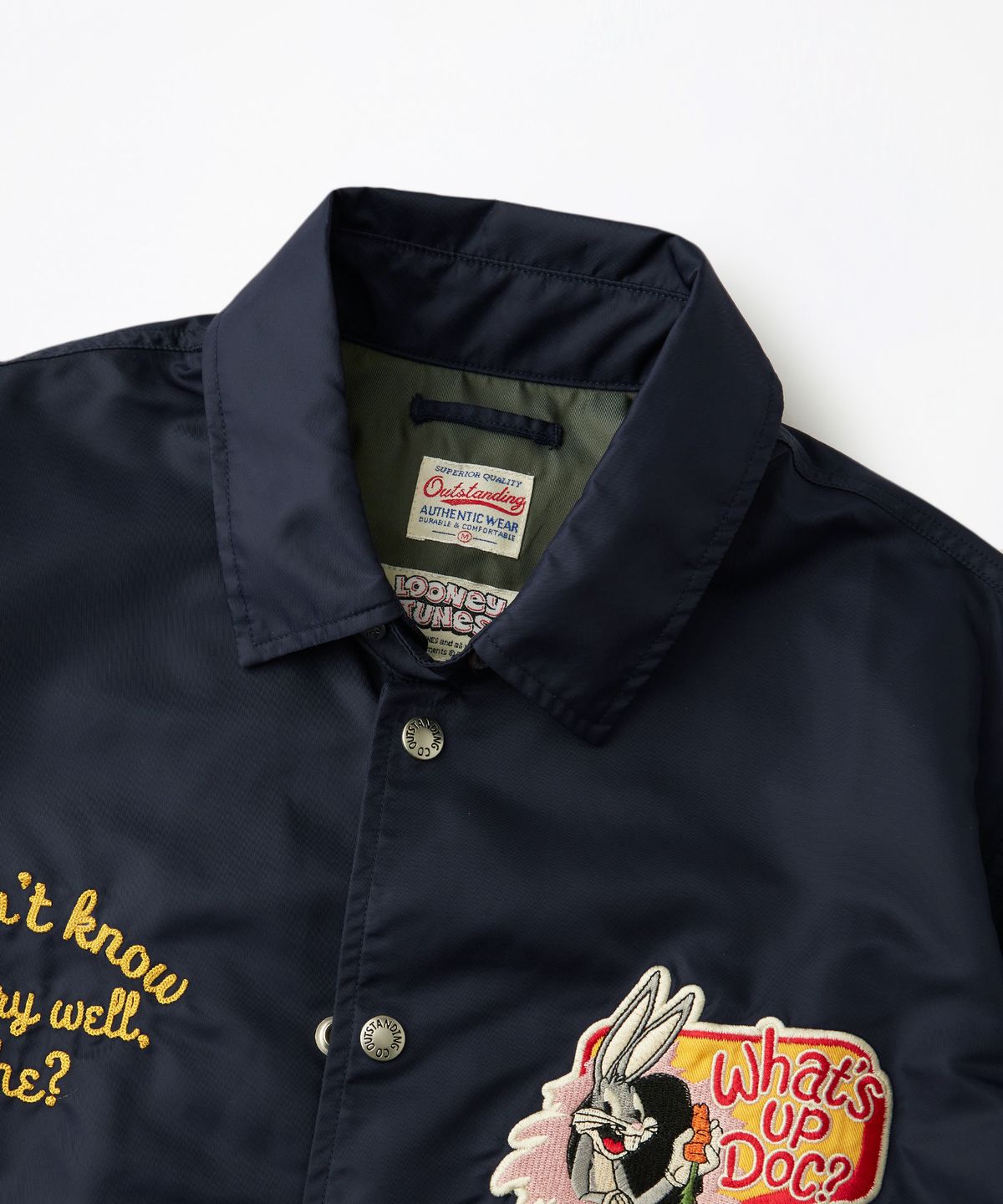 아웃스탠딩(OUTSTANDING) [LOONEY TUNES] WAPPEN COACH JACKET_NAVY