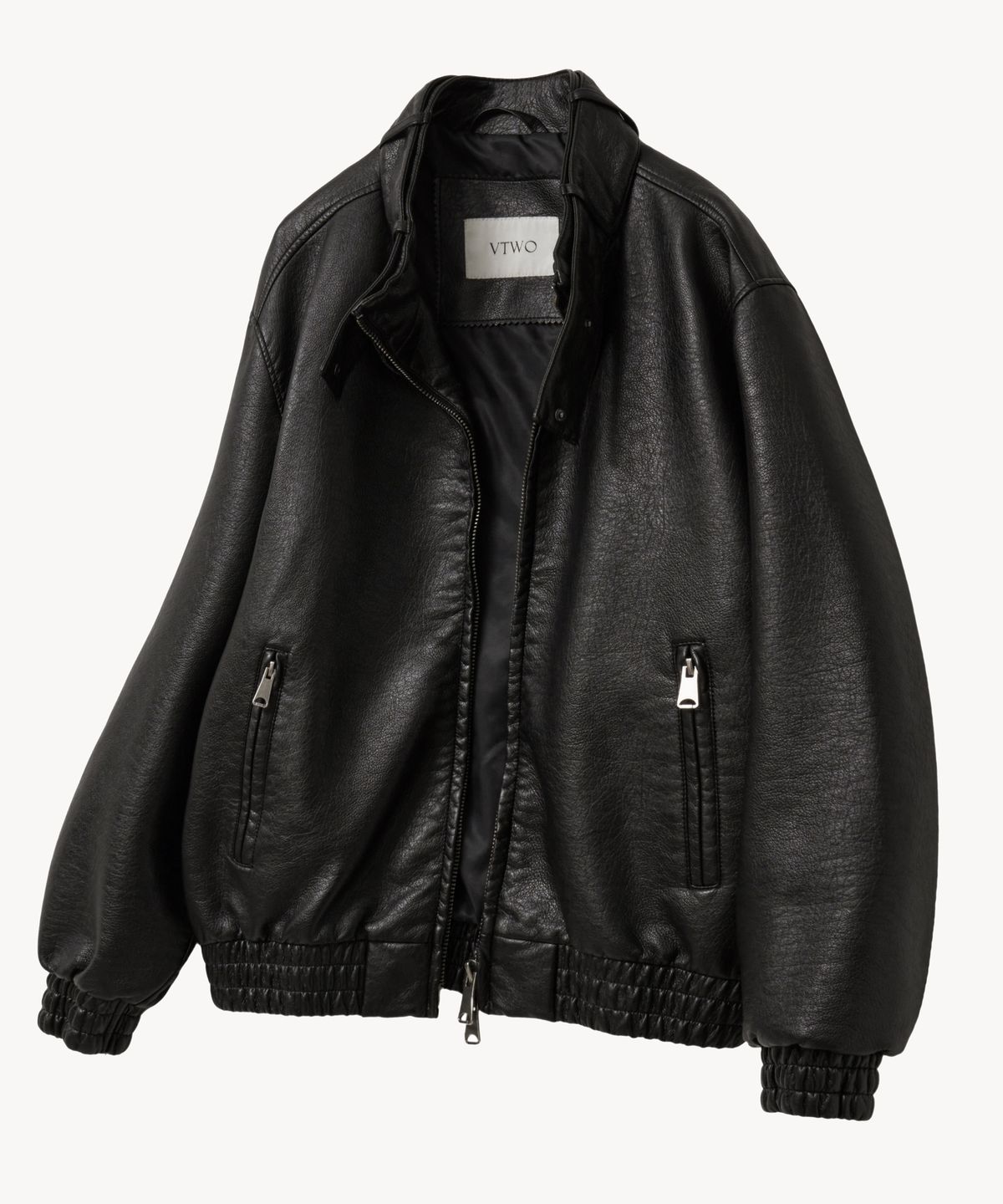 브이투(VTWO) 8302 워싱 레더 블루종 (BLACK)