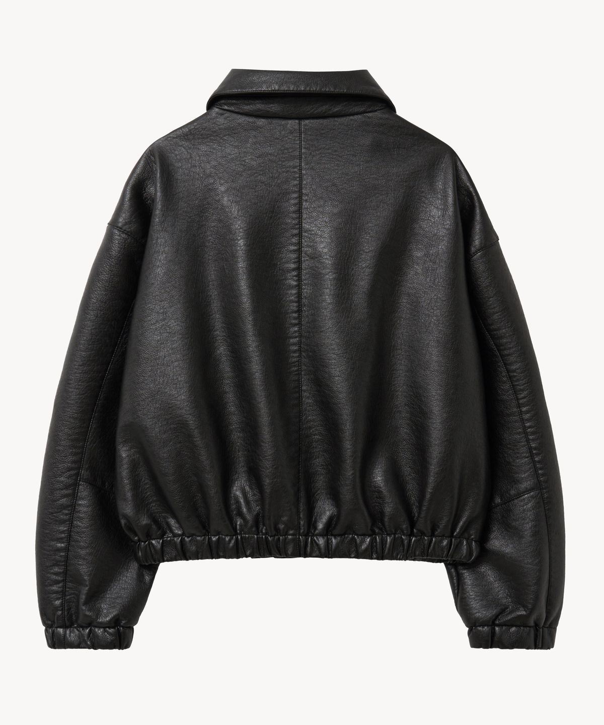 브이투(VTWO) 8301 크롭 레더 워싱 자켓 (BLACK)